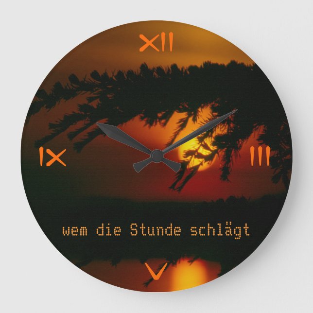 Wem die Zeit schlägt Große Wanduhr (Vorderseite)
