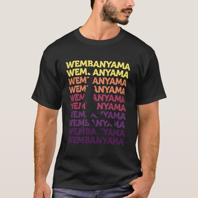 Wembanyama Basketball Phantastischer Geschenkfäche T-Shirt (Vorderseite)