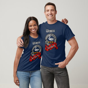 Wemyss Clan-Abzeichen & Tartan T-Shirt