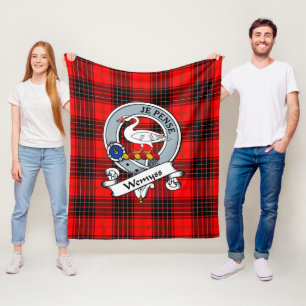 Wemyss Modern Clan Abzeichen Tartan Kariert Fleecedecke