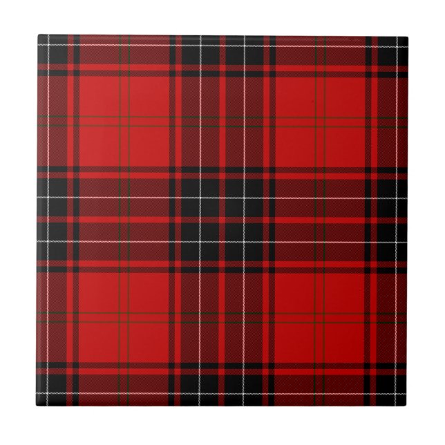 Wemyss tartan red black kariert fliese (Vorderseite)