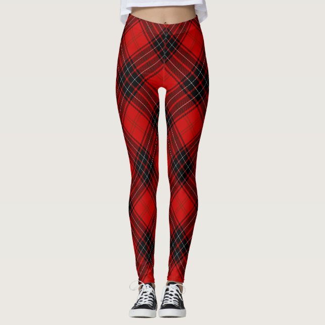 Wemyss tartan red black kariert leggings (Vorderseite)