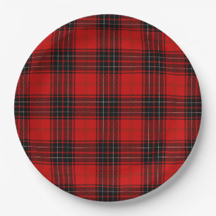 Wemyss tartan red black kariert pappteller