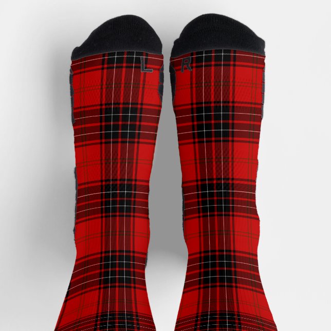 Wemyss tartan red black kariert socken (Oben)