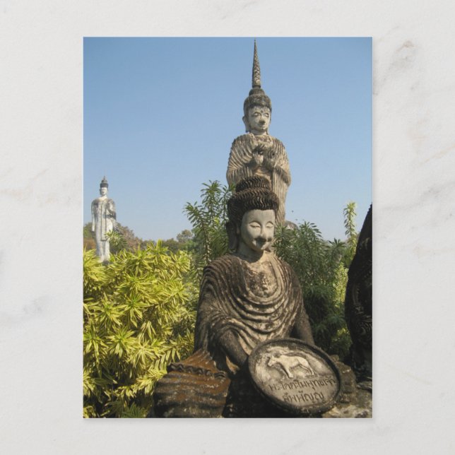 Wen beten Sie? Nong Khai, Isaan, Thailand Postkarte (Vorderseite)