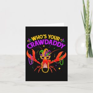Wen Ihr Crawdaddy Crawfish Jester Beads Funny Ma Karte