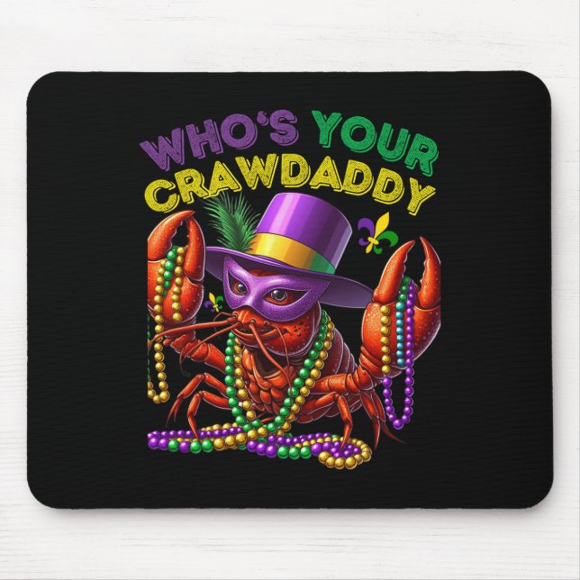 Wen Ihr Crawdaddy Crawfish Jester Beads Funny Ma Mousepad (Vorne)