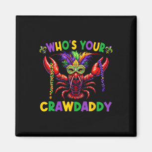 Wen Ihr Crawdaddy Crawfish Jester Mask Beads Mar Magnet