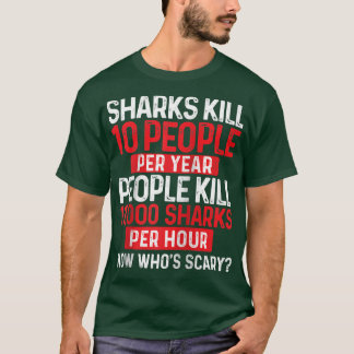 Wen jetzt beängstigend istHaifischfisch im Ozean N T-Shirt