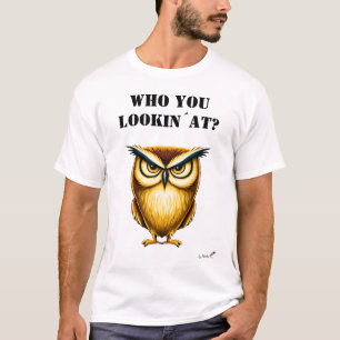 Wen Siehst Du Lustiges Eulen T-Shirt an