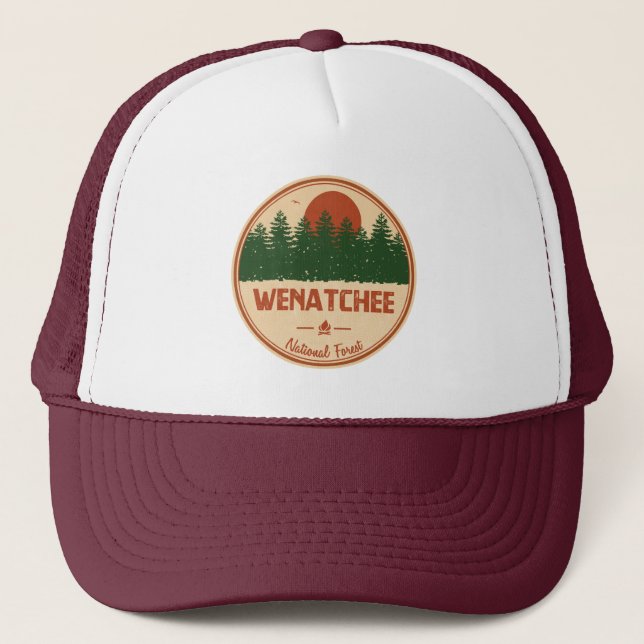Wenatchee-Nationalwald Truckerkappe (Vorderseite)