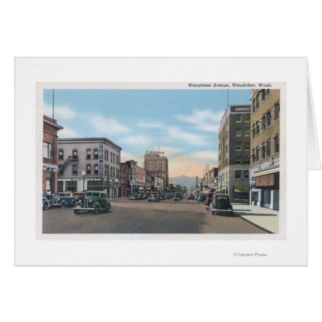 Wenatchee, Washington Wenatchee Avenue Scene # (Vorderseite (Horizontal))