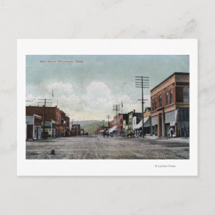 Wenatchee, WashingtonView, Hauptstraße Postkarte