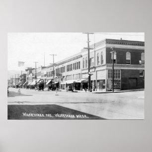 Wenatchee, WashingtonView von Wenatchee Allee Poster