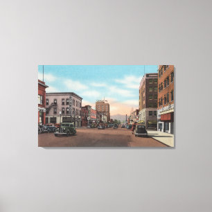 Wenatchee, WAStreet Ansicht von Wenatchee Allee Leinwanddruck