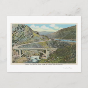 Wenatchee, WAView der Chelan-Brücke Postkarte