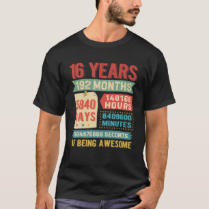 Wende 16 Jahre alt 16. Geburtstag Dekorationen Bda T-Shirt