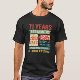 Wende 71 Jahre alt 71. Geburtstag Dekorationen Bda T-Shirt