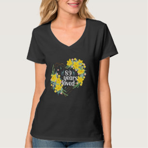 Wende 89 Jahre alt Floral 89 Jahre alt 89 Jahre Ge T-Shirt