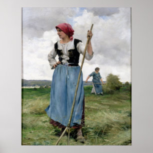 Wende the Hay (Öl auf Leinwand) Poster