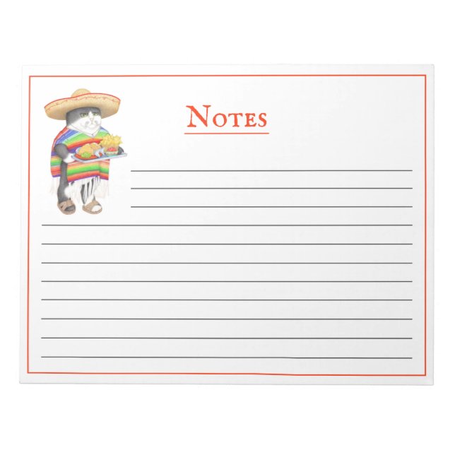 WENDELITO 11"x8.5" Notepad + Zeilen Notizblock (Vorderseite)