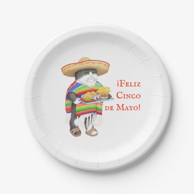 WENDELITO Cinco de Mayo 7" Rundpapier Tafel Pappteller (Vorderseite)