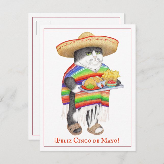WENDELITO Cinco de Mayo Feiertagspostkarte (Vorne/Hinten)