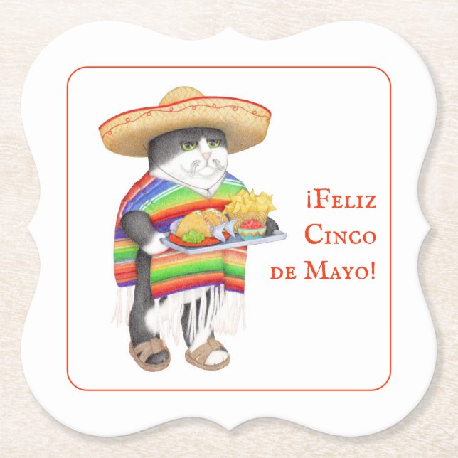 WENDELITO Cinco de Mayo Klammer Untersetzer aus Pa (Vorderseite)