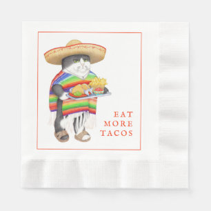 WENDELITO Eat More Tacos kreierte Mittagsserviette Serviette