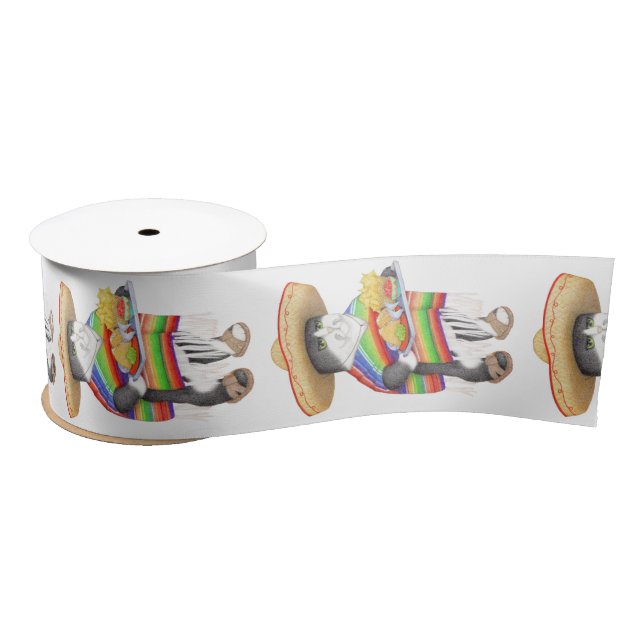 WENDELITO Kitty 3" Wide Satin Ribbon Satinband (Spule)