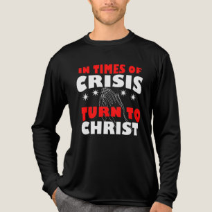 Wenden Sie sich an Jesus Christus, unseren Herrn u Tri-Blend Shirt