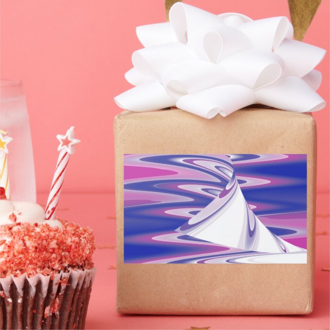 Wendewellen Rechteckiger Aufkleber (Party)