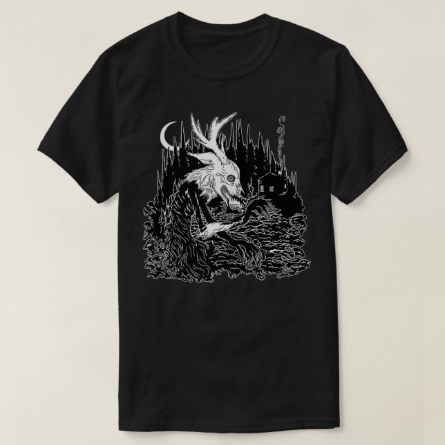 Wendigo Der kryptische Geist des Horrors T-Shirt (Design vorne)