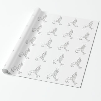 Wendigo duckende Gekritzel-Kunst Geschenkpapier