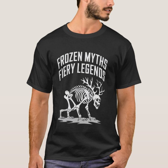 Wendigo-Kryptid-Monster-Folklore-Böser Geist-Krypt T-Shirt (Vorderseite)