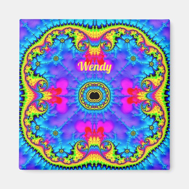 WENDY ~ 3D-Fraktal Design Fluoro Shades Magnet (Vorne)