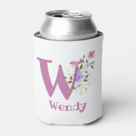 Wendy Name mit floralem Design Dosenkühler