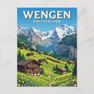 Wengen Schweiz Postkarte