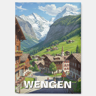 Wengen Schweiz Travel Magnet