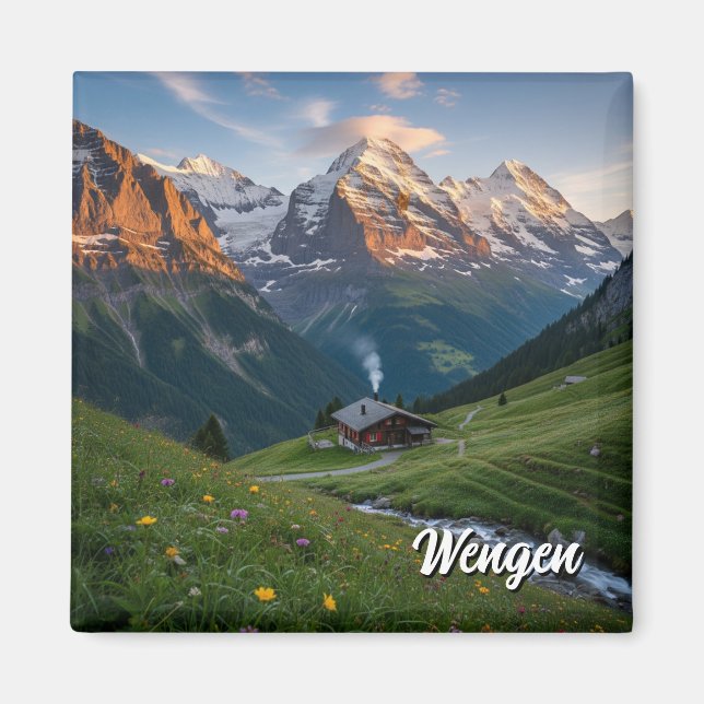 Wengen Schweiz Travel Magnet (Vorne)