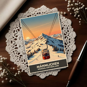 Wengen, Schweiz: Vintage Reisefotografien aus den Postkarte
