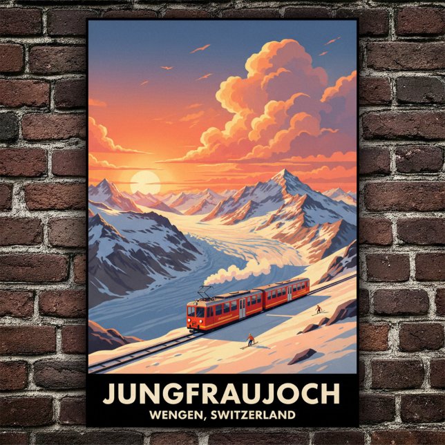 Wengen, Schweiz: Vintage Travel Poster der 60er Ja (Von Creator hochgeladen)