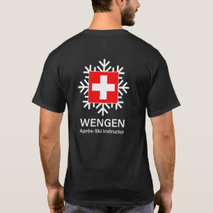 Wengen Schweizer Apres-Ski Lehrer T-Shirt