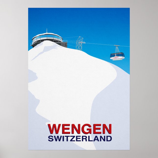 Wengen Ski Resort Schweiz Poster (Vorne)