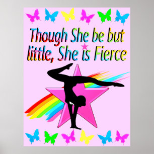 WENIG ABER FIERCE RAINBOW GYMNASTICS DESIGN POSTER
