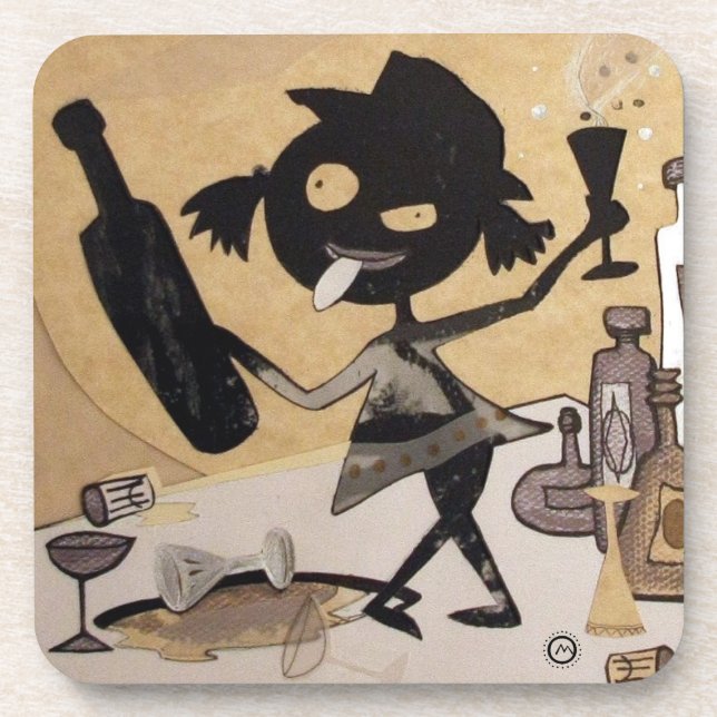 wenig betrunken getränkeuntersetzer (Vorderseite)