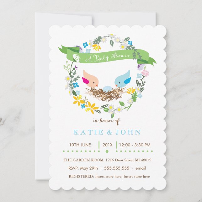 Wenig blaue Jungen-Babyparty-Einladung des Ei-| Einladung (Vorderseite)