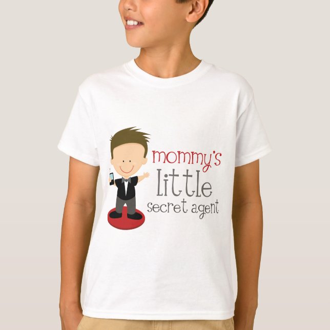 Wenig das Geheimnis-Agent der Mama T-Shirt (Vorderseite)