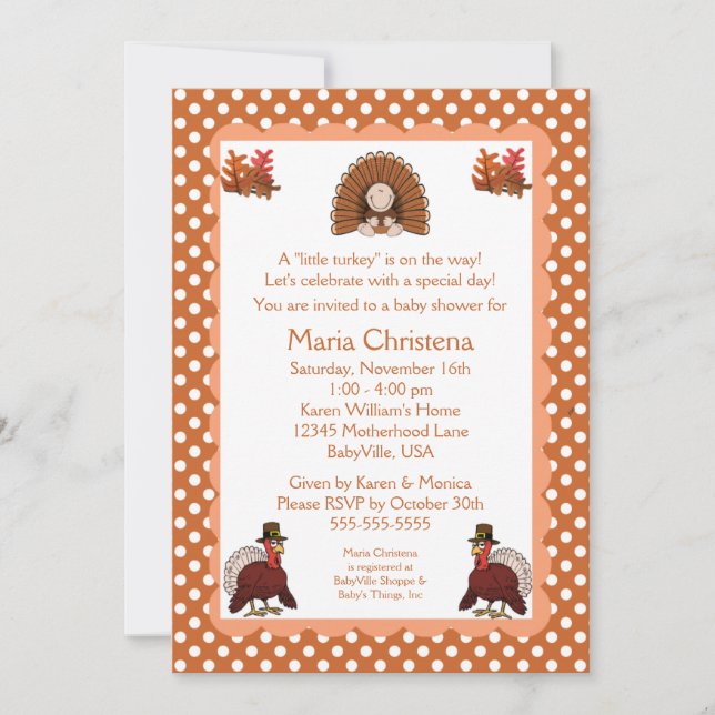 Wenig die Türkei-Babyparty-Einladung Einladung (Vorderseite)