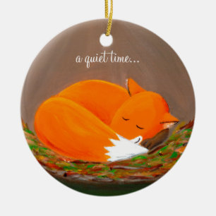 Wenig Fox   niedliches Personalizable Keramik Ornament